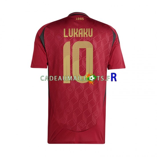 Belgique Maillot avec flocage Romelu Lukaku 10 Domicile Euro 2024 ,Homme MC