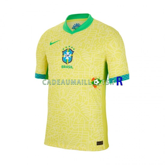 Brésil Maillot avec flocage Copa America Domicile 2024 ,Homme MC