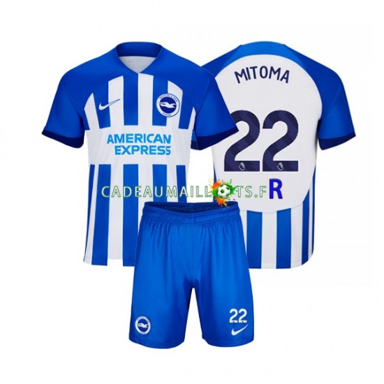 Brighton Hove Albion Maillot avec flocage Mitoma 22 Domicile 2023-2024 ,Tenue Enfant MC