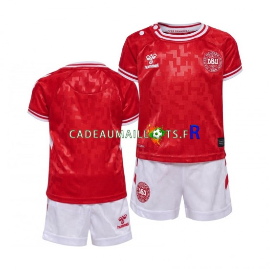 Danemark Maillot avec flocage Domicile Euro 2024 ,Tenue Enfant MC