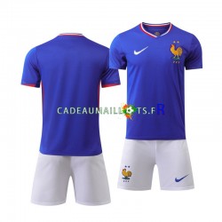 France Maillot avec flocage Domicile Euro 2024 ,Tenue Enfant MC