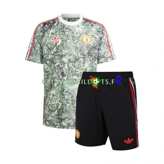 Manchester United Maillot avec flocage Stone Roses Domicile 2023-2024 ,Tenue Enfant MC