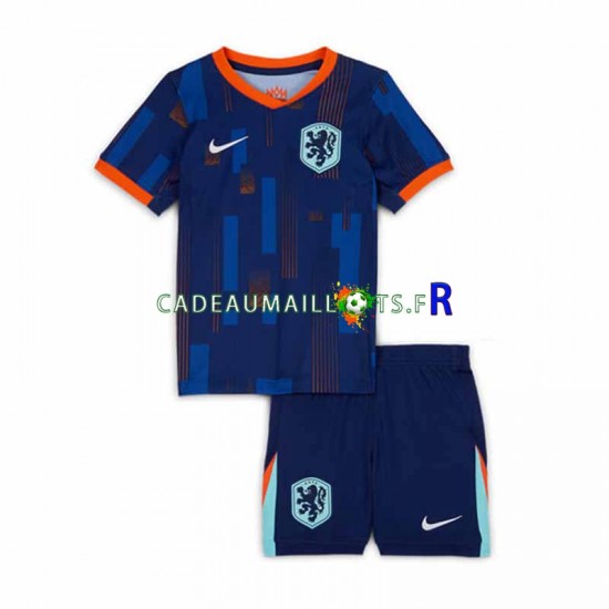 Pays-Bas Maillot avec flocage Extérieur Euro 2024 ,Tenue Enfant MC