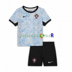 Portugal Maillot avec flocage Extérieur Euro 2024 ,Tenue Enfant MC