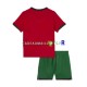 Portugal Maillot avec flocage Domicile Euro 2024 ,Tenue Enfant MC