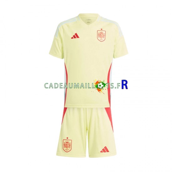 Espagne Maillot avec flocage Extérieur Euro 2024 ,Tenue Enfant MC