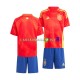 Espagne Maillot avec flocage Domicile Euro 2024 ,Tenue Enfant MC