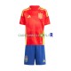 Espagne Maillot avec flocage Domicile Euro 2024 ,Tenue Enfant MC