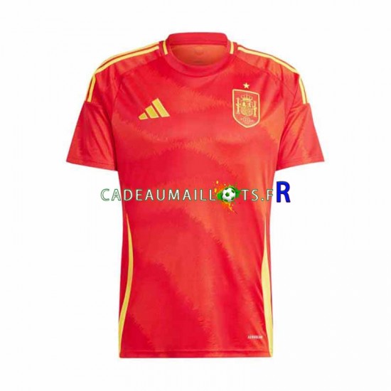 Espagne Maillot avec flocage Domicile Euro 2024 ,Homme MC