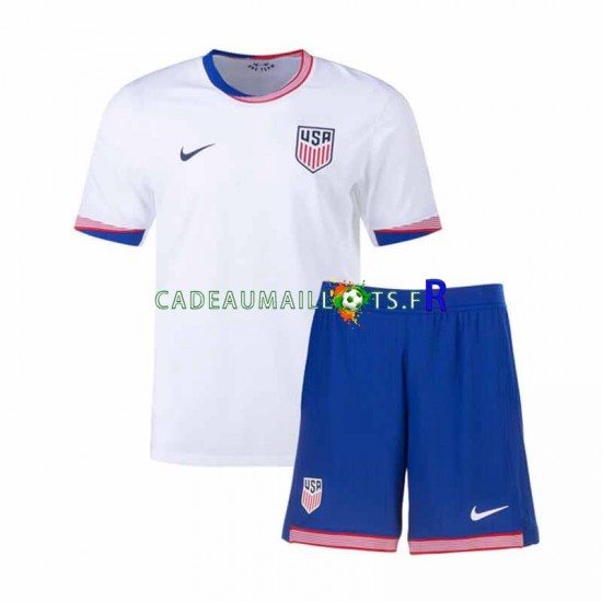 États-Unis Maillot avec flocage Domicile 2024 ,Tenue Enfant MC