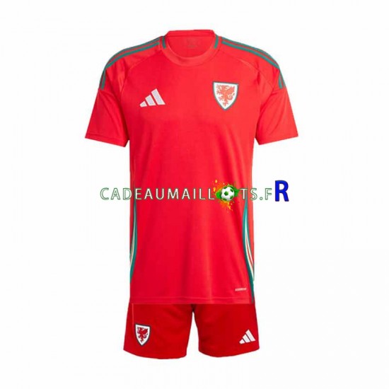 Pays de Galles Maillot avec flocage Domicile 2024 ,Tenue Enfant MC