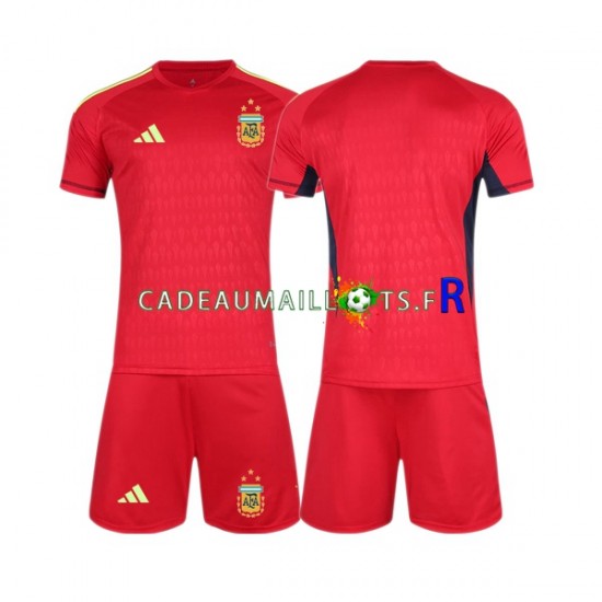 Argentine Maillot avec flocage Gardien Extérieur Coupe du Monde 2022 ,Tenue Enfant MC