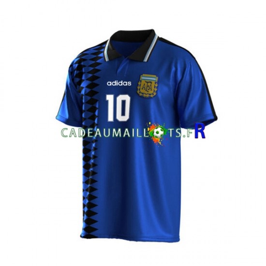 Argentine Maillot avec flocage Maradona 10 Rétro Extérieur 1994 ,Homme MC