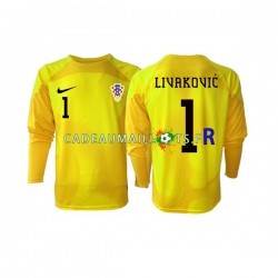 Croatie Maillot avec flocage Dominik Livakovic 1 Gardien Domicile Coupe du Monde 2022 ,Homme ML Croatie Maillot avec flocage Dominik Livakovic 1 Gardien Domicile Coupe du Monde 2022 ,Homme ML