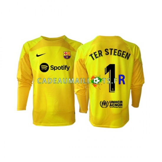 FC Barcelone Maillot avec flocage Ter Stegen 1 Gardien 4ème 2022-2023 ,Homme ML