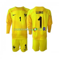 France Maillot avec flocage Hugo Lloris 1 Gardien 3ème Coupe du Monde 2022 ,Tenue Enfant ML