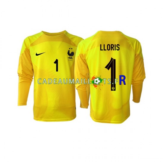 France Maillot avec flocage Hugo Lloris 1 Gardien 3ème Coupe du Monde 2022 ,Homme ML