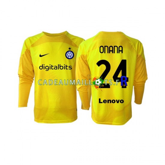 Inter Milan Maillot avec flocage Andre Onana 24 Gardien Extérieur 2022-2023 ,Homme ML