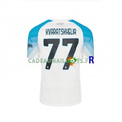 Naples Maillot avec flocage Face Game Kvaratskhelia 77 Domicile 2022-2023 ,Homme MC