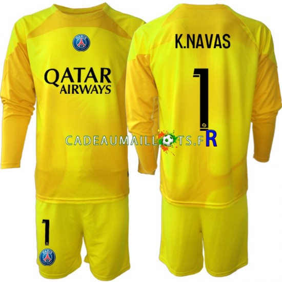 Paris Saint-Germain Maillot avec flocage K.NAVAS 1 Gardien 3ème 2022-2023 ,Tenue Enfant ML