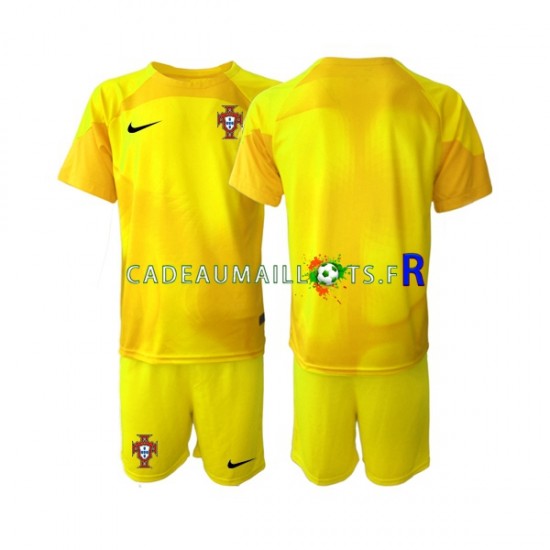 Portugal Maillot avec flocage Gardien Domicile Coupe du Monde 2022 ,Tenue Enfant MC