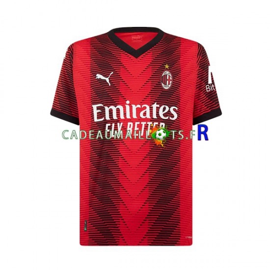 AC Milan Maillot avec flocage Rafael Leao 10 Domicile 2023-2024 ,Tenue Enfant MC