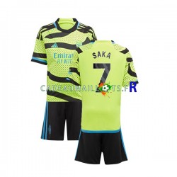 Arsenal Maillot avec flocage Saka 7 Extérieur 2023-2024 ,Tenue Enfant MC