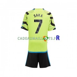 Arsenal Maillot avec flocage Saka 7 Extérieur 2023-2024 ,Tenue Enfant MC