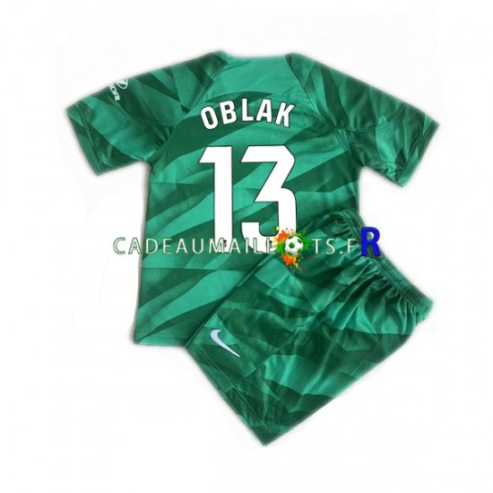 Atlético Madrid Maillot avec flocage Jan Oblak 13 Gardien Extérieur 2023-2024 ,Tenue Enfant MC