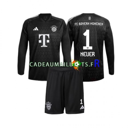 Bayern Munich Maillot avec flocage Manuel Neuer 1 Gardien Domicile 2023-2024 ,Tenue Enfant ML