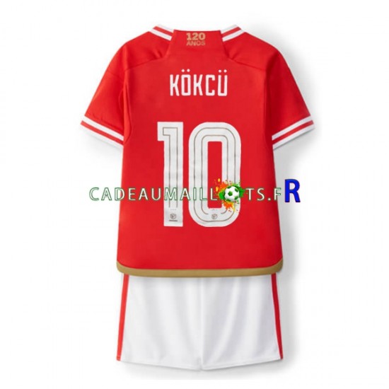 Benfica Maillot avec flocage Orkun Kokcu 10 Domicile 2023-2024 ,Tenue Enfant MC