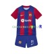 FC Barcelone Maillot avec flocage Frenkie de Jong 21 Domicile 2023-2024 ,Tenue Enfant MC