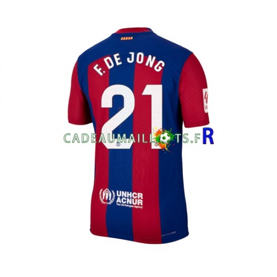 FC Barcelone Maillot avec flocage Frenkie de Jong 21 Domicile 2023-2024 ,Homme MC