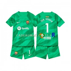 FC Barcelone Maillot avec flocage Ter Stegen 1 Gardien Domicile 2023-2024 ,Tenue Enfant MC