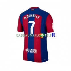 FC Barcelone Maillot avec flocage Ousmane Dembele 7 Domicile 2023-2024 ,Homme MC