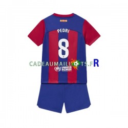 FC Barcelone Maillot avec flocage Pedri 8 Domicile 2023-2024 ,Tenue Enfant MC