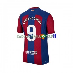 FC Barcelone Maillot avec flocage Robert Lewandowski 9 Domicile 2023-2024 ,Homme MC