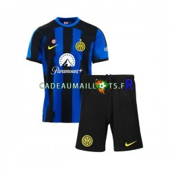 Inter Milan Maillot avec flocage Domicile 2023-2024 ,Tenue Enfant MC