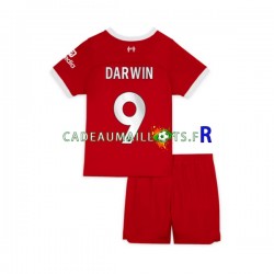Liverpool Maillot avec flocage Darwin Nunez 9 Domicile 2023-2024 ,Tenue Enfant MC