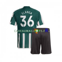 Manchester United Maillot avec flocage Anthony Elanga 36 Extérieur 2023-2024 ,Tenue Enfant MC