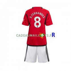 Manchester United Maillot avec flocage B Fernandes 8 Domicile 2023-2024 ,Tenue Enfant MC