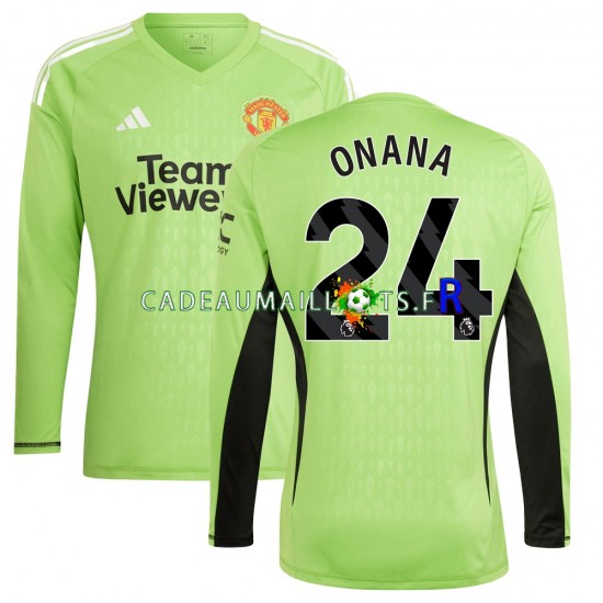 Manchester United Maillot avec flocage Andre Onana 24 Gardien Domicile 2023-2024 ,Homme ML