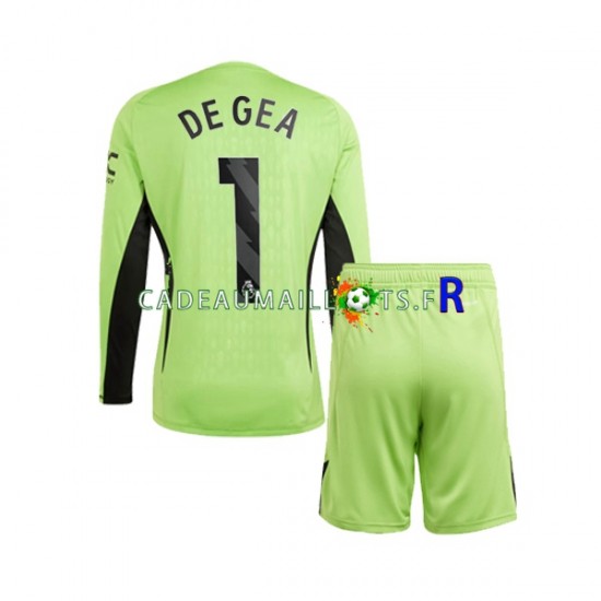 Manchester United Maillot avec flocage DE GEA 1 Gardien Domicile 2023-2024 ,Tenue Enfant ML