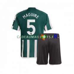 Manchester United Maillot avec flocage Harry Maguire 5 Extérieur 2023-2024 ,Tenue Enfant MC