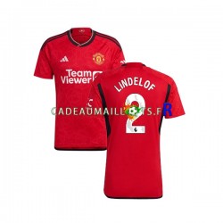 Manchester United Maillot avec flocage Lindelof 2 Domicile 2023-2024 ,Homme MC