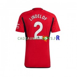 Manchester United Maillot avec flocage Lindelof 2 Domicile 2023-2024 ,Homme MC