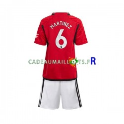 Manchester United Maillot avec flocage Lisandro Martinez 6 Domicile 2023-2024 ,Tenue Enfant MC