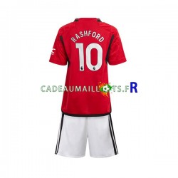 Manchester United Maillot avec flocage Marcus Rashford 10 Domicile 2023-2024 ,Tenue Enfant MC