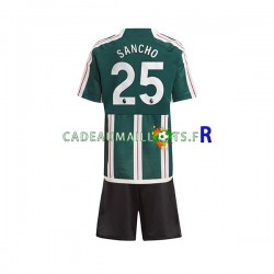Manchester United Maillot avec flocage Sancho 25 Extérieur 2023-2024 ,Tenue Enfant MC