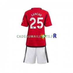 Manchester United Maillot avec flocage Sancho 25 Domicile 2023-2024 ,Tenue Enfant MC